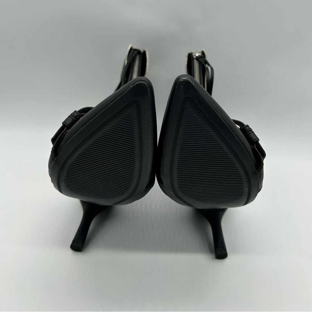 A New Day Black Buckle Pointed-Toe Stiletto Ankle Boots | Vegan | 7 NWB - Picture 9 of 10